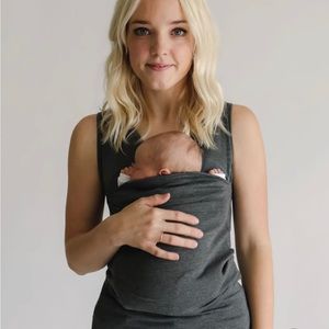 LALABU Soothe Shirt Infant Carrier Small Gray Tank Top